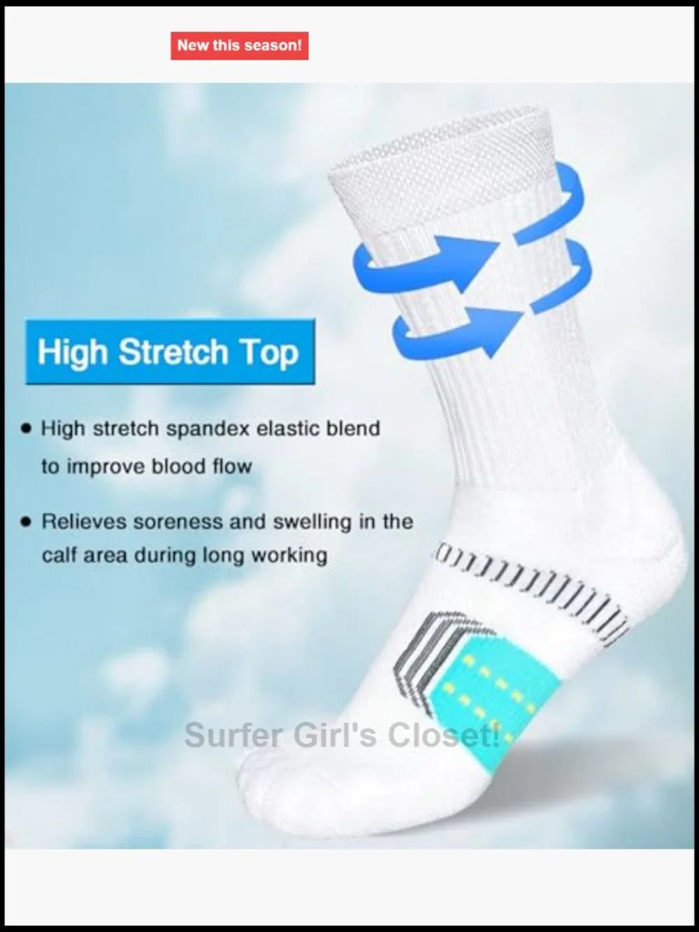 Womens Cushioned Breathable Athletic Running Crew Socks 5 Pairs